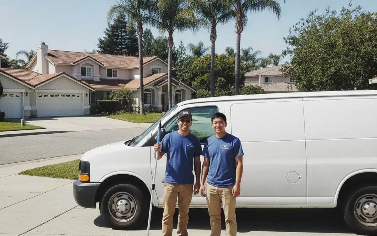Solar Panel Cleaning San Mateo technician cleaning panels in Millbrae, CA